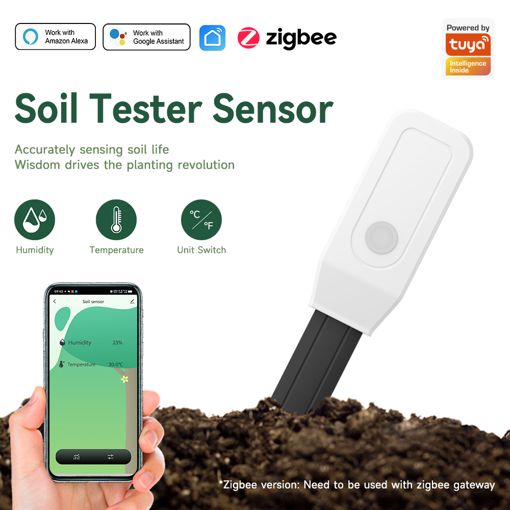 Smart Garden Monitor - iHseno Tuya Zigbee Inteligentny Tester Gleby