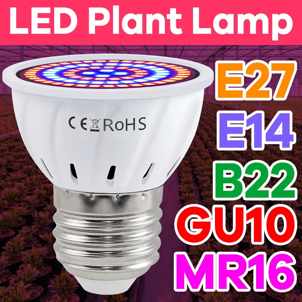 Plant Grow Light Full Spectrum - Lampa do uprawy roślin 220V LED