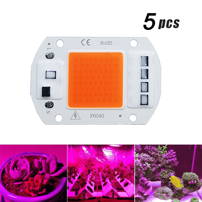 Plant Grow Light Full Spectrum - 5Pcs LED Grow COB Light Chip