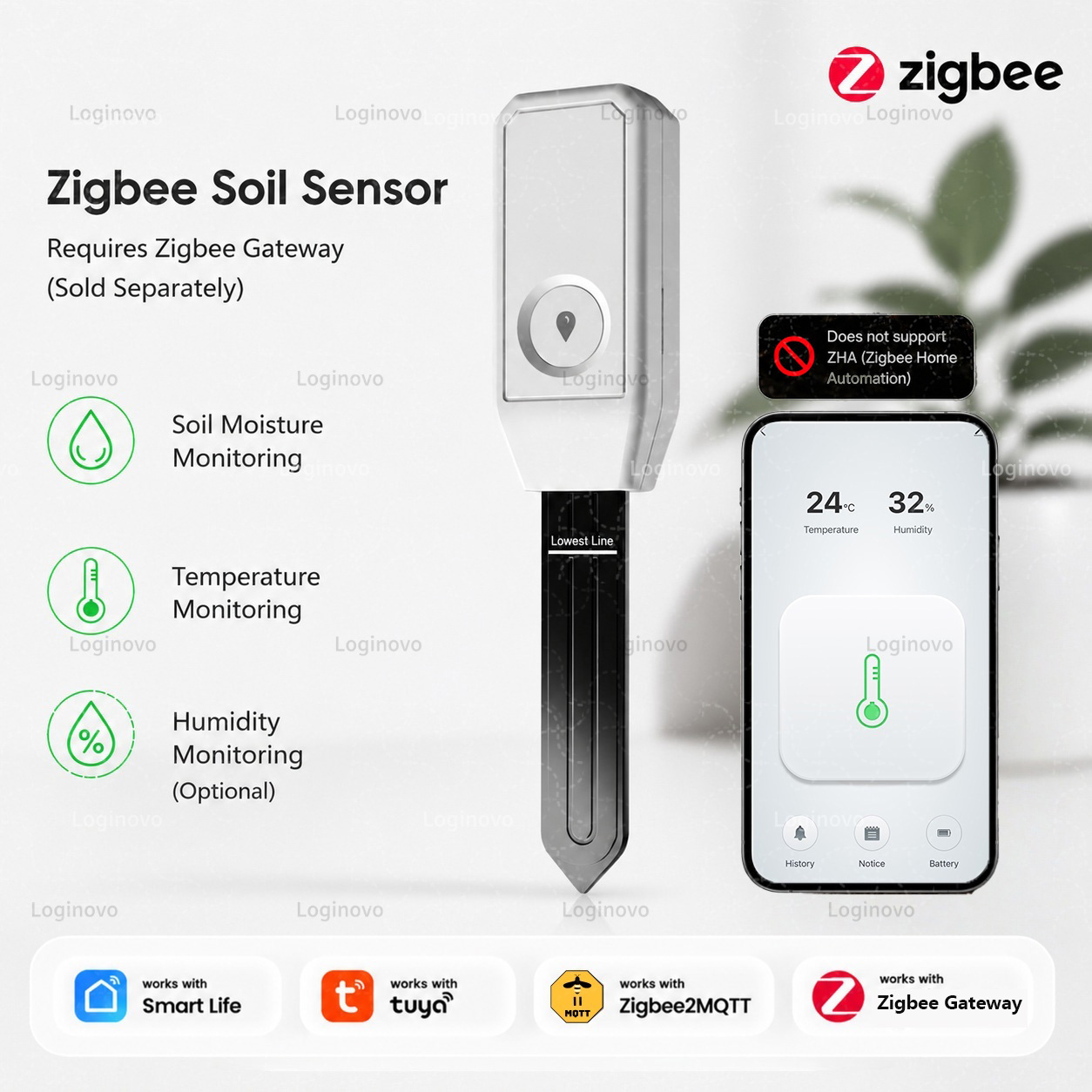 Czujnik gleby Zigbee, detektor – Smart Garden Home Assistant recenzja i cena