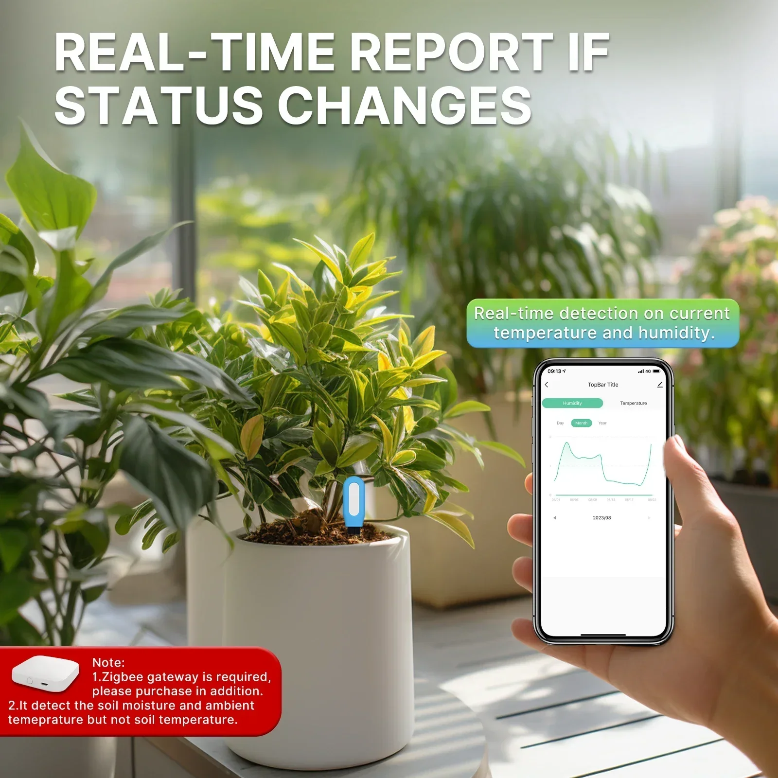 MOES Smart ZigBee miernik temp – Smart Garden Monitor recenzja i cena