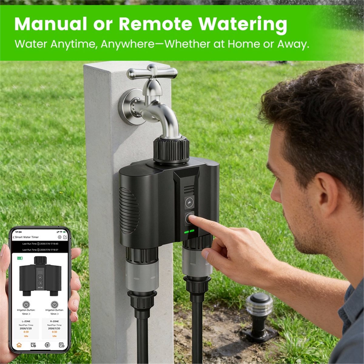 Y17A 1 zestaw WiFi Timeru Wodn – Smart Garden Valve recenzja i cena