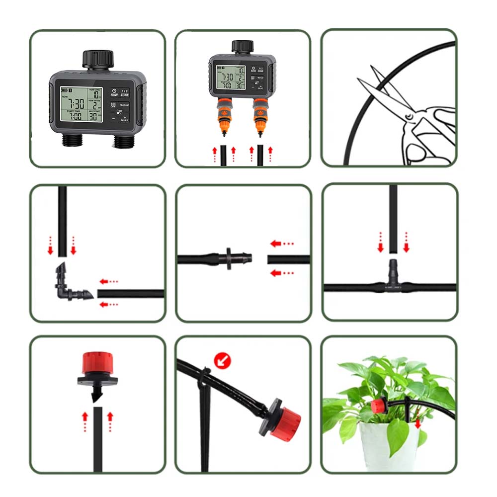 Dwuzonowy, niezależny wyświetl – Smart Garden Sprinkler recenzja i cena